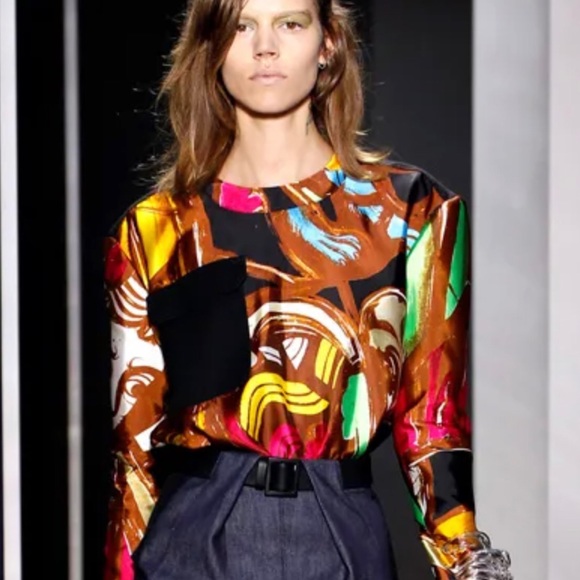 AUTh. BALENCIAGA Fall Spring Party Black/Brown Mini Silk Casual Dress XS NEW! - Picture 2 of 11